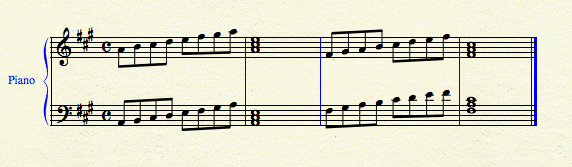 A Major/ f# minor scales and triads